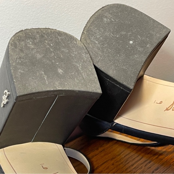 Sam Edelman Daniella Block Heel Sandal, Black Leather - Picture 10 of 14